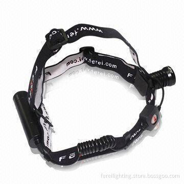 Rechargeable Cree LED Aluminum Headlamp with 2.5 Hours Runtime and 220lm Maximum Output
